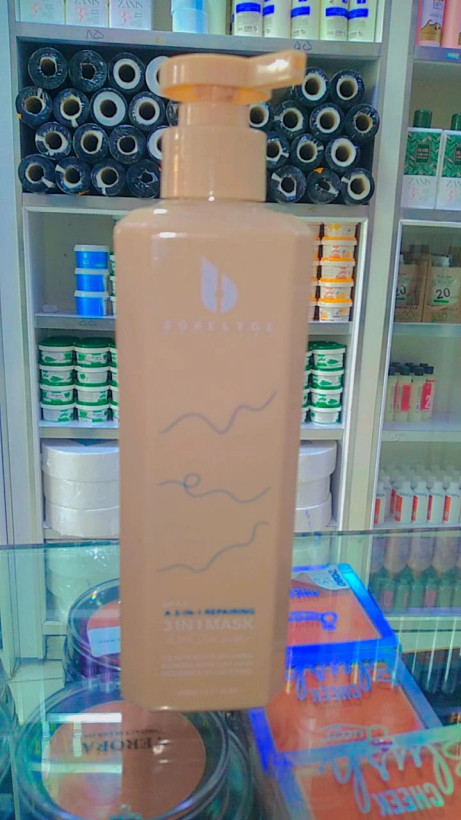 ماسک مو3در 1 بونکلید مخصوص موهای خشک و آسیب دیده ترمیم کننده و تغذیه کننده و ابرسان موهای بسیار خشک حاوی شی باتر ۴۵۰ میل
